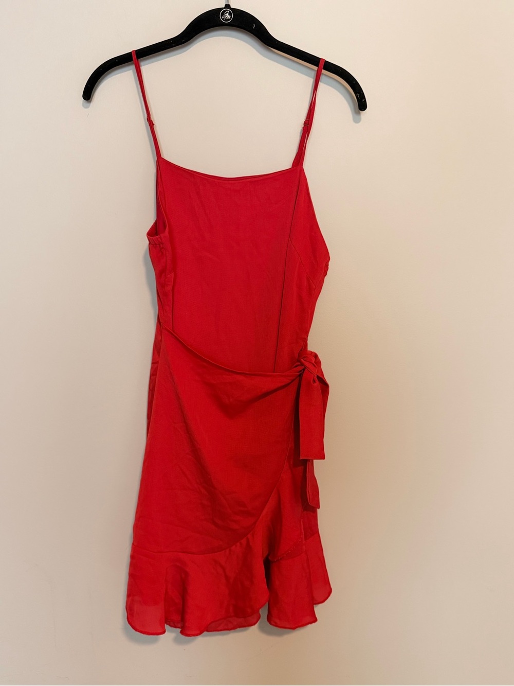 Altar’d State Red Ruffle Wrap Dress Size Medium